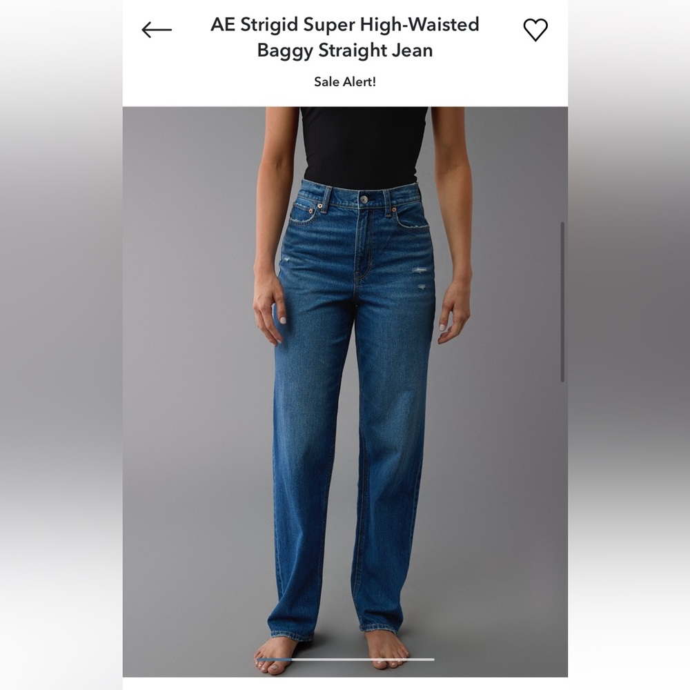 AE Strigid Super High Waisted Baggy Straight Jeans